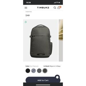 TIMBUK2 Division Laptop Backpack Deluxe‎ Eco Titanium